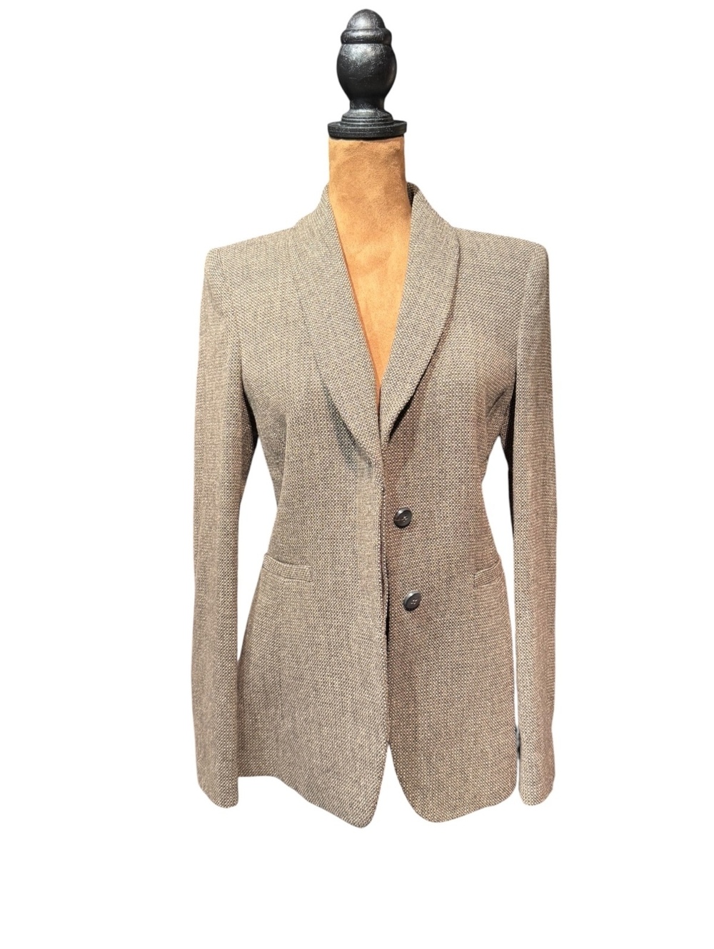 Armani Collezioni Women's Beige Wool Blend Blazer Size 4